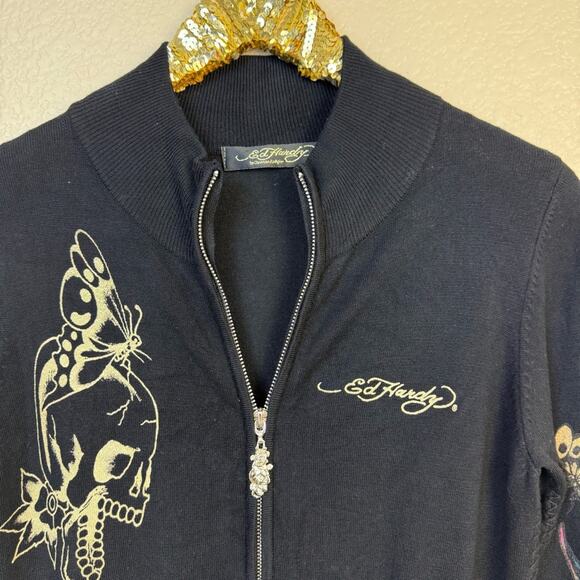 Ed Hardy • Love Kills Slowly Zip Up Cardigan - Picture 5 of 14